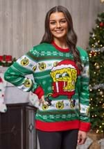 SPONGEBOB PRESENT GREEN UGLY CHRISTMAS SWEATER Alt 3