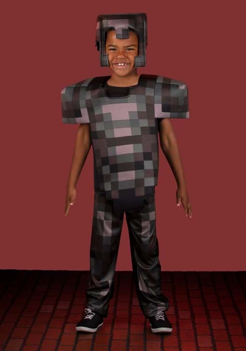 Kids Minecraft Netherite Armor Deluxe Costume