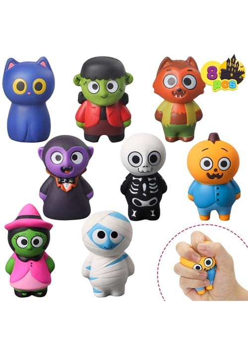 8 Piece Halloween Slow Rising Squishy Figures