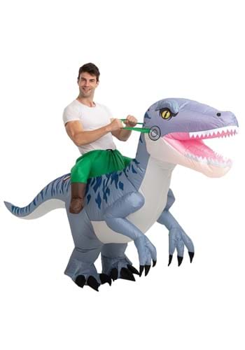 Adult Inflatable Riding-A-Grey Raptor Costume
