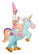 Adult Inflatable Riding A Blue Unicorn Costume Alt 5