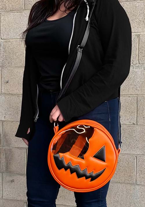 Trick r Treat Sam Bitten Pumpkin Lollipop Crossbody Purse
