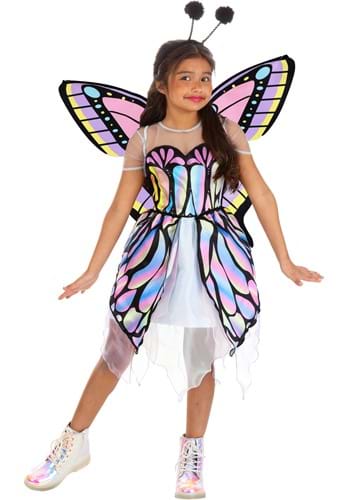 Girls Wild Wings Pastel Butterfly Costume Dress