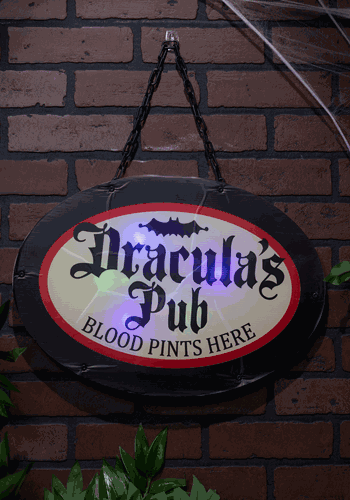 Light Up Draculas Pub Sign