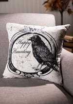 18 inch Happy Haunting Raven Pillow Cover
