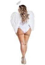 Womens Sexy Plus Size Sparkle Angel Costume Alt 1