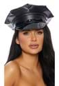 Faux Leather Cop Hat