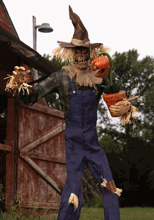 7FT Animated Rotten Harvester Scarecrow Decoration UPD