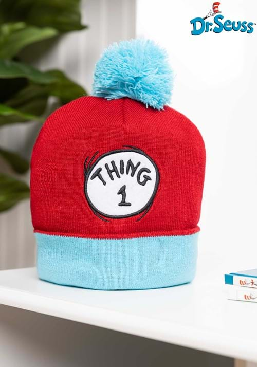 Dr Suess Thing 1 Pom Beanie