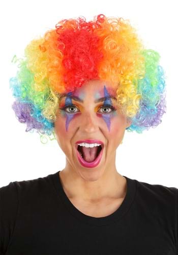 Rainbow Afro Clown Wig