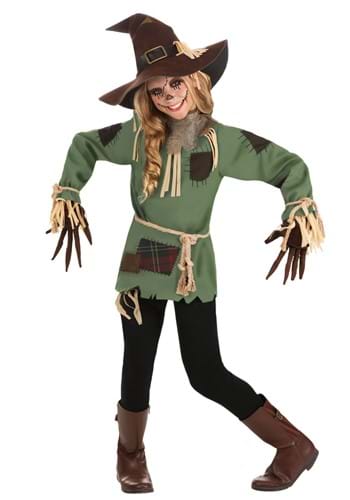 Girls Scary Green Scarecrow Costume
