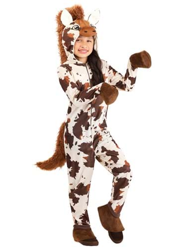 Deluxe Kids Brown Spotted Horse Costume