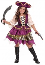 Kids Premium Purple Pirate Costume Alt 1