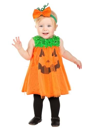 Girls Infant Shimmering Pumpkin Costume