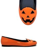 Womens Jack O Lantern Ballet Flats