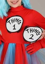 Girls Dr Seuss Thing 1 and Thing 2 Costume Dress Alt 2