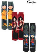 Adult 3 Pack Coraline Crew Socks