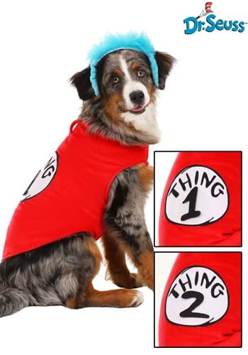 Dr Seuss Cat in the Hat Thing 1 2 Pet Costume