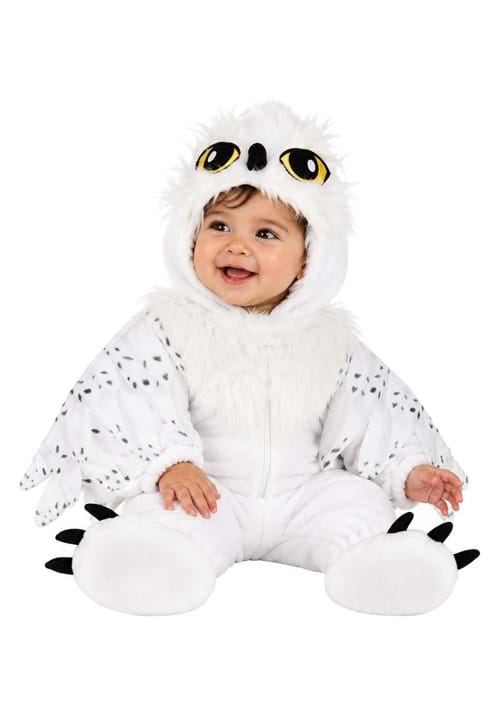 Plush White Owl Infant Costume 1