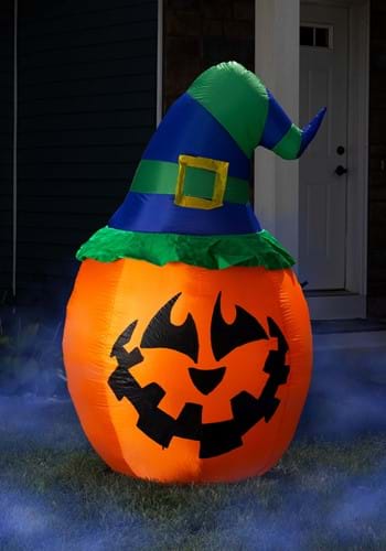 Witchy Jack O Lantern Inflatable Decoration