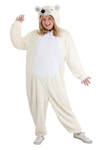 Plus Size Polar Bear Costume Onesie
