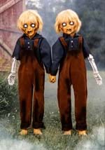 4FT Creepy Twin Boys Animatronic Halloween Prop Alt 1