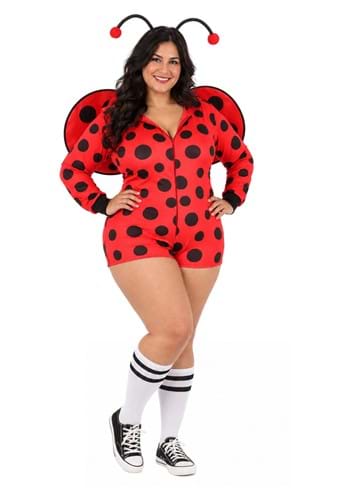 Plus Size Womens Ladybug Costume Romper New Main