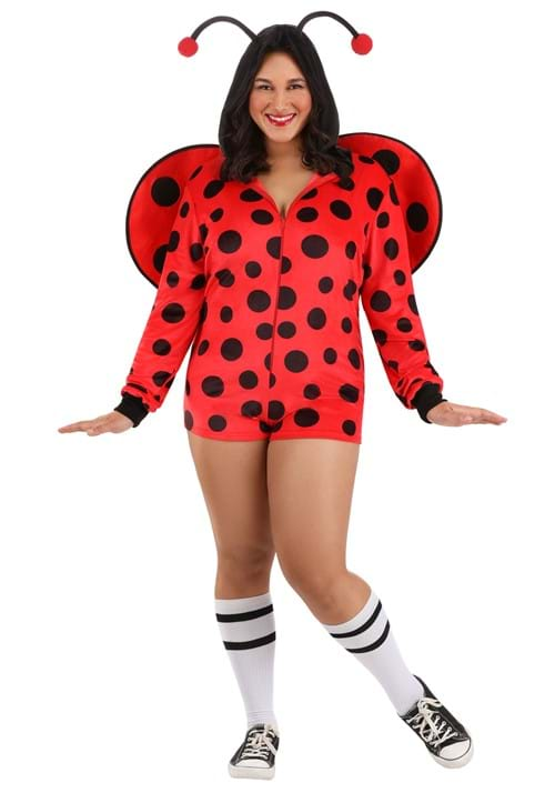 Plus Size Women's Ladybug Costume Romper