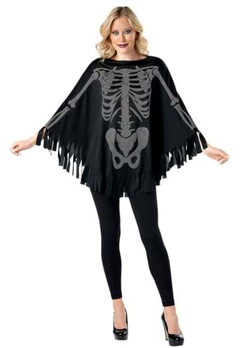 Adult Skeleton Costume Poncho-update