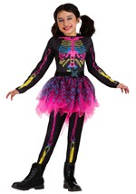 Kid's Neon Skeleton Costume Dress Alt 7