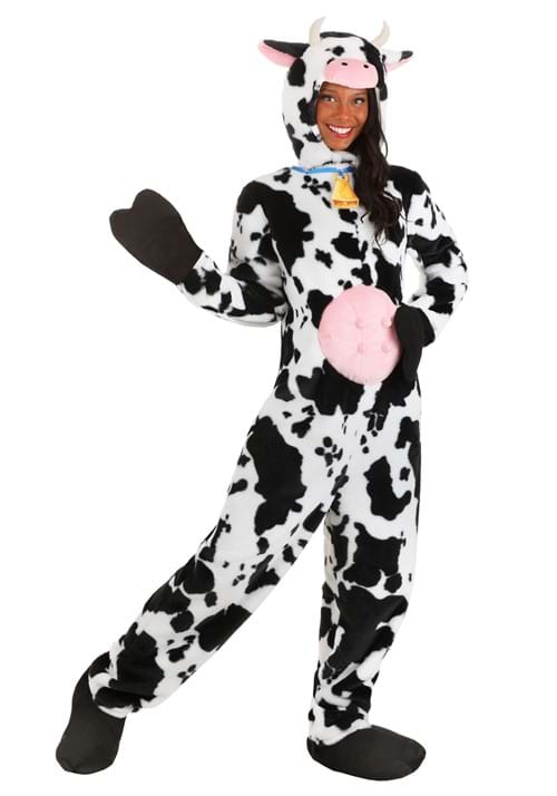 Deluxe Plush Spotted Cow Costume for Adults