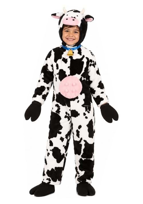 Deluxe Plush Spotted Cow Kids Costume New Main