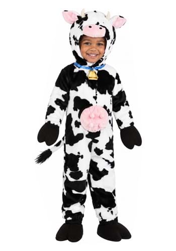 Deluxe Toddler Plush Spotted Cow Costume New Main