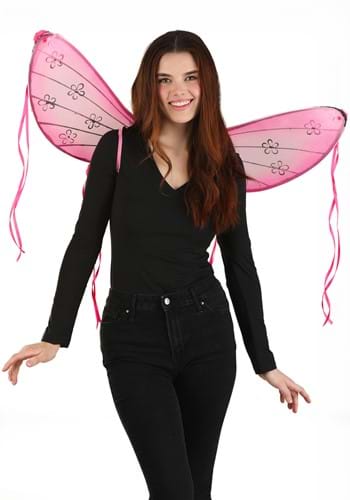 Adult Pink Floral Costume Wings