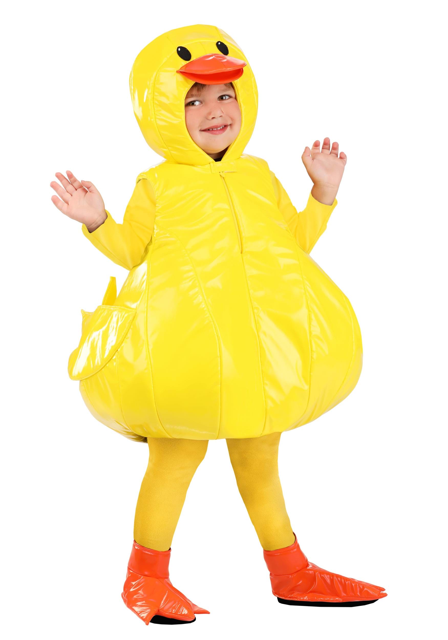 Costume Da Anatra Plucky Per Bambino - Tuta Imbottita Gialla Con Cappuccio | Vestito Di Carnevale Per Halloween, Pasqua E Giochi Di Travestimento, Taglie Da Neonato A Adulto