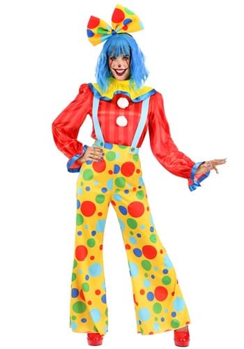 Posh Polka Dot Clown Adult Costume