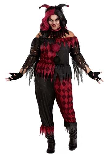Women's Plus Size Jinxed Jester Clown Costume