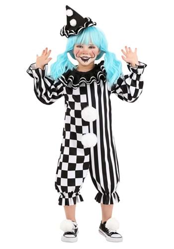 Girls Giddy Gothic Clown Toddler Costume