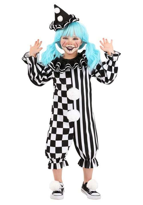 Girls Giddy Gothic Clown Toddler Costume
