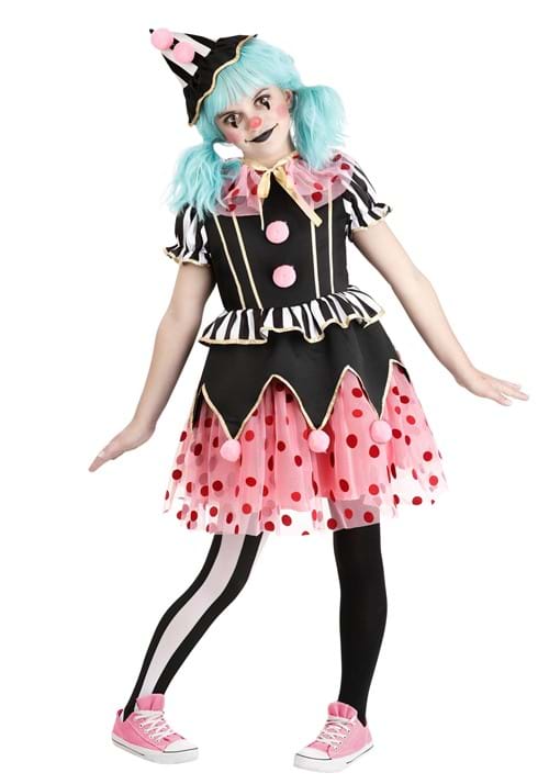 Perfectly Pink Girls Clown Costume