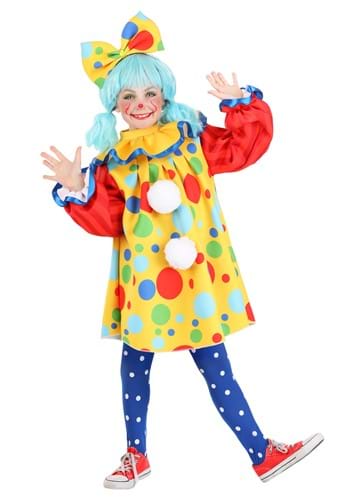 Kids Posh Polka Dot Clown Costume