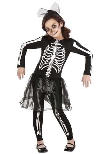 Girl's Lil Miss Skeleton Costume