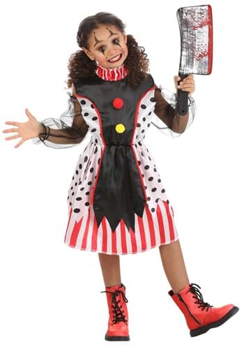 Girls Lil Miss Clown Costume Dress