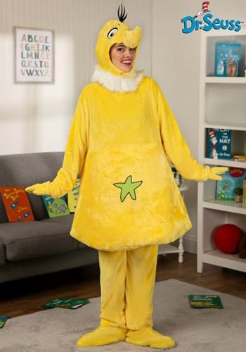 Adult Dr Seuss Star Bellied Sneetch Costume Front