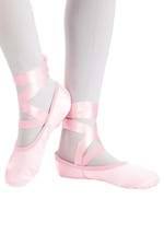 Girls Faux Satin Ballet Costume Slipper