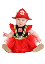 Infant Frilly Firefighter Costume Dress Alt 3