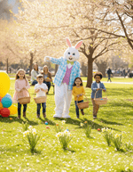 Deluxe Easter Bunny Mascot Costume for Adults