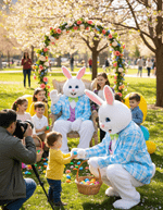 Deluxe Easter Bunny Mascot Costume for Adults