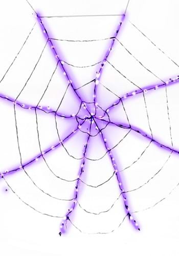 Light-Up Purple Spider Web Decoration