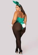 Women's Plus Size Playboy Green Bunny Costume Alt 2